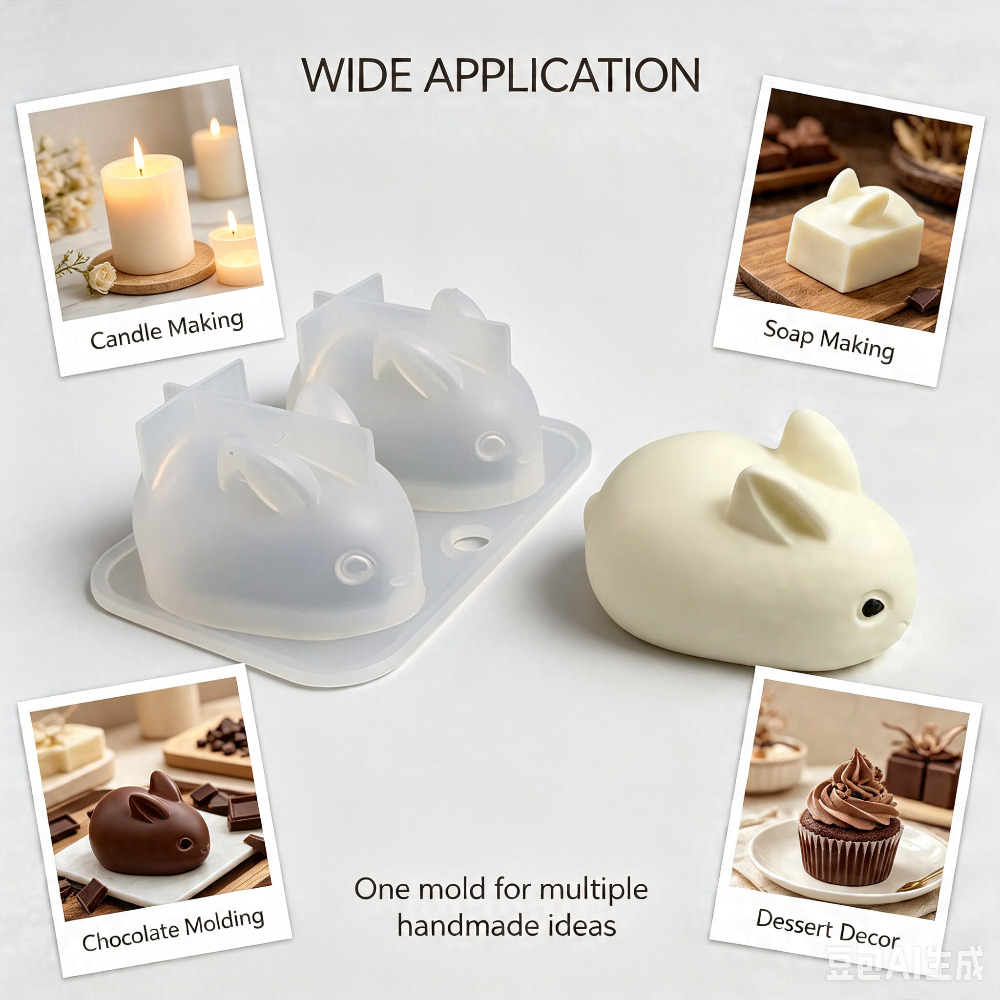 3D Mini Rabbit Silicone Mold F - огляд і ціна Candle Making Tutorial