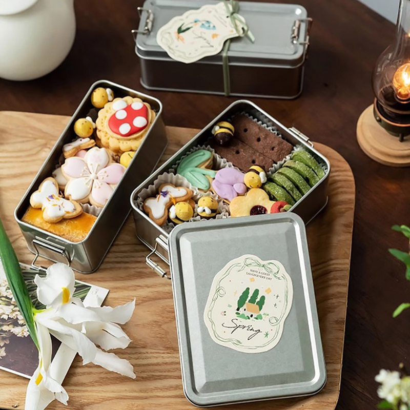 Rectangular Tinplate Cookie Ti - огляд і ціна Tin Container Lid