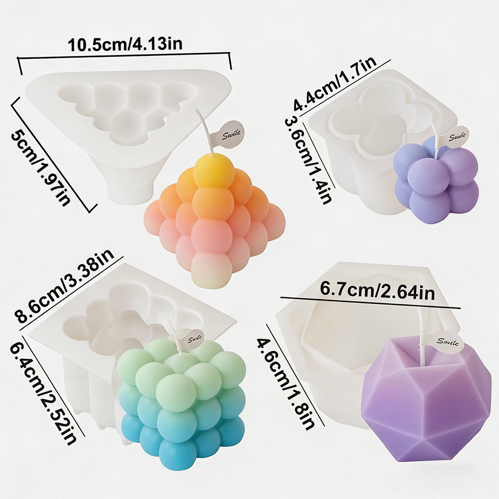 3D Bubble Cube Silicone Candle - огляд і ціна Candle Making Kits