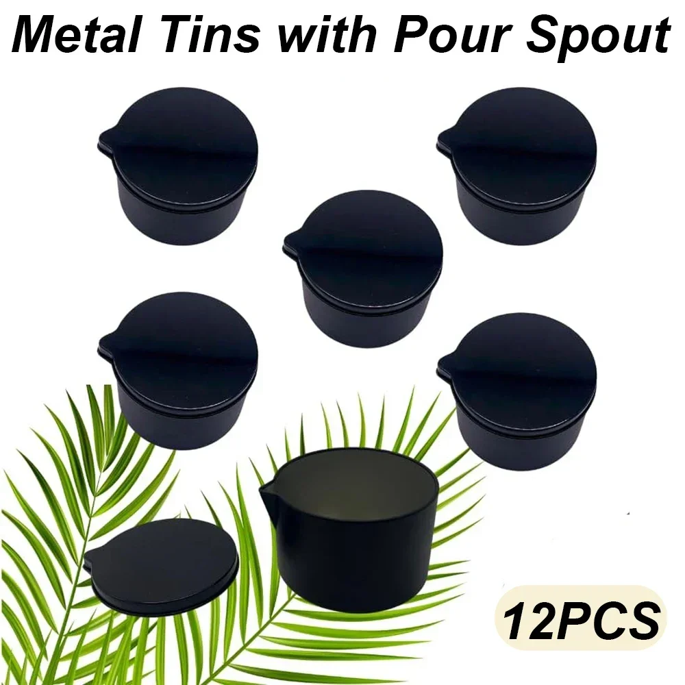 12PCS Silver Black Metal Tins  - огляд і ціна Candle Making Jug