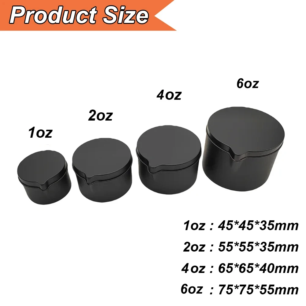 12PCS Silver Black Metal Tins  - огляд і ціна Candle Making Jug